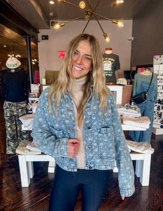 Petals & Denim Jacket
