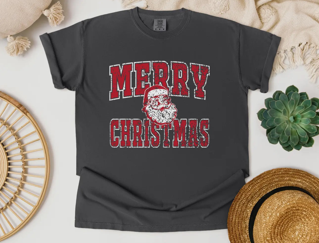 Merry Christmas Santa Graphic Tee/Crew