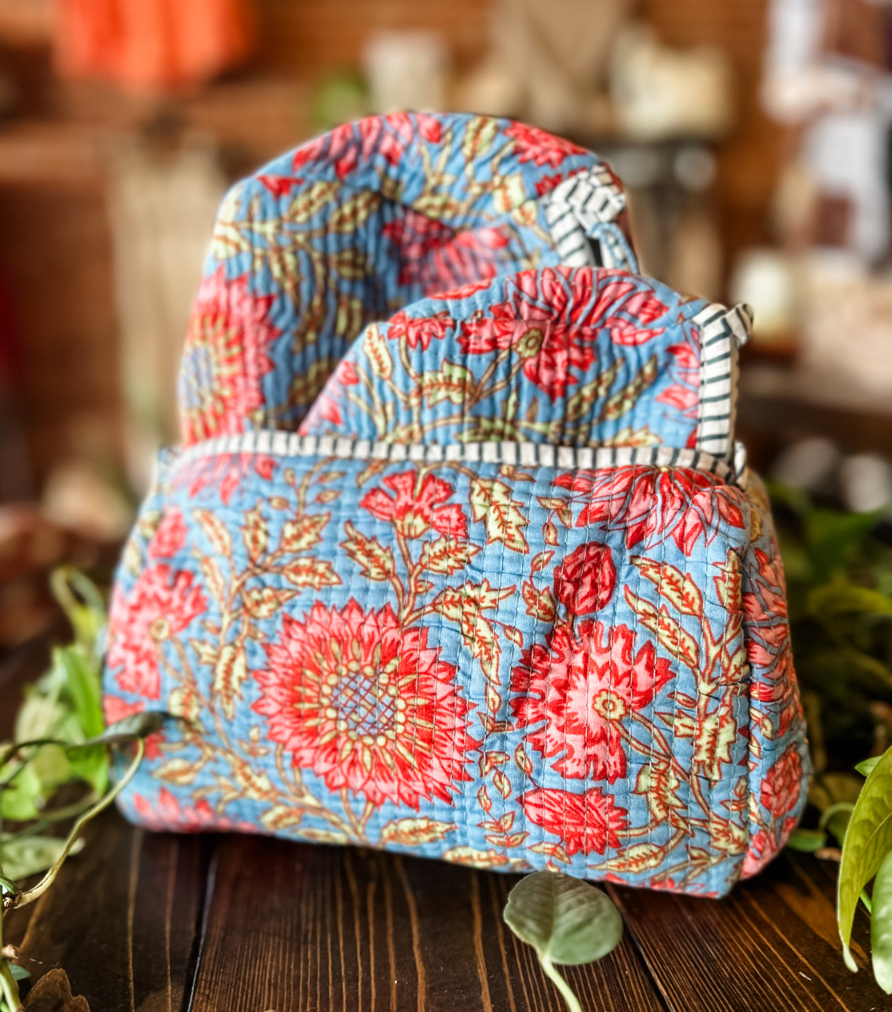 Quilted Trio Toiletry Bags