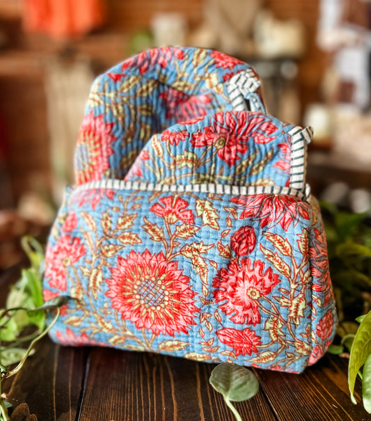Quilted Trio Toiletry Bags