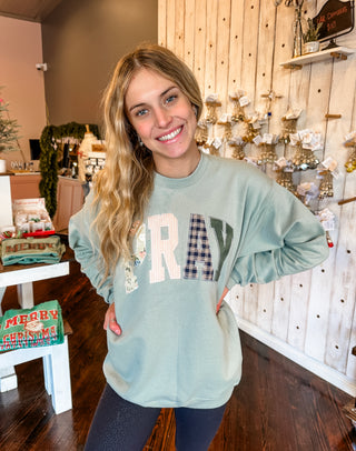 Pray Patch Embroidered Sweatshirt