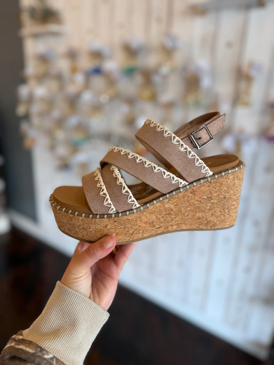 Dune Cork Bethany Wedge Heel