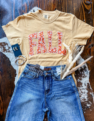 Fall Floral Patch Tee