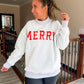 Embroidered Merry Mock Neck Inside-Out Sweatshirt — Top Notch Exclusive