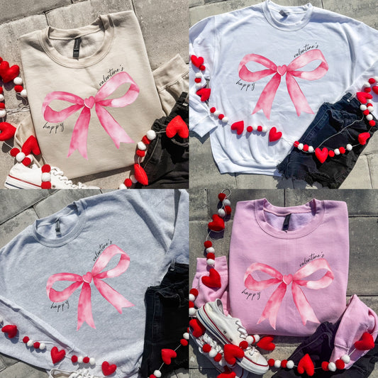 Valentines Bow Graphic Tee/Sweatshirt