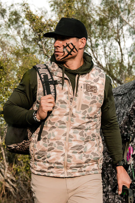 Burlebo Camo Puffer Vest