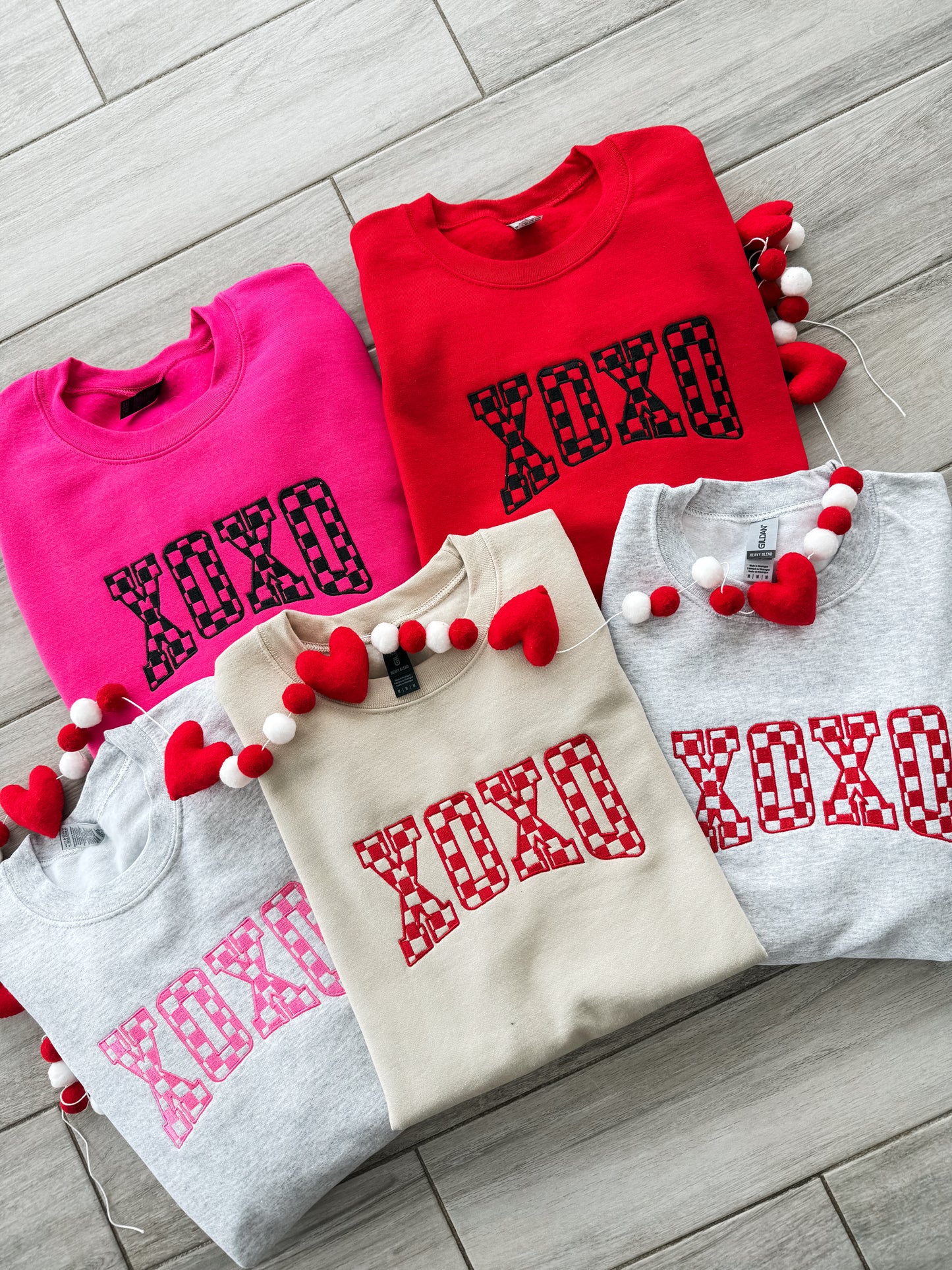 XOXO Checkered Embroidered