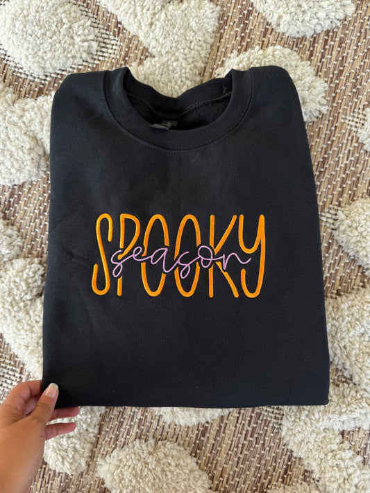 Spooky Season Embroidered Crewneck