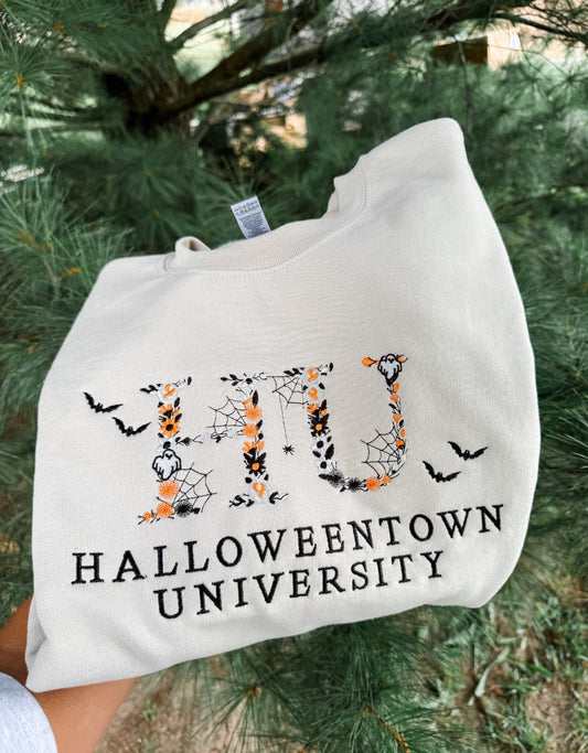 Halloweentown University Embroidered Crewneck