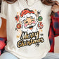 Santa Merry Christmas Graphic Tee/Crew