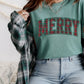 Plaid Merry Graphic Tee/Crew