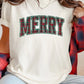 Plaid Merry Graphic Tee/Crew