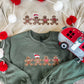 Gingerbread Men Embroidered Crew