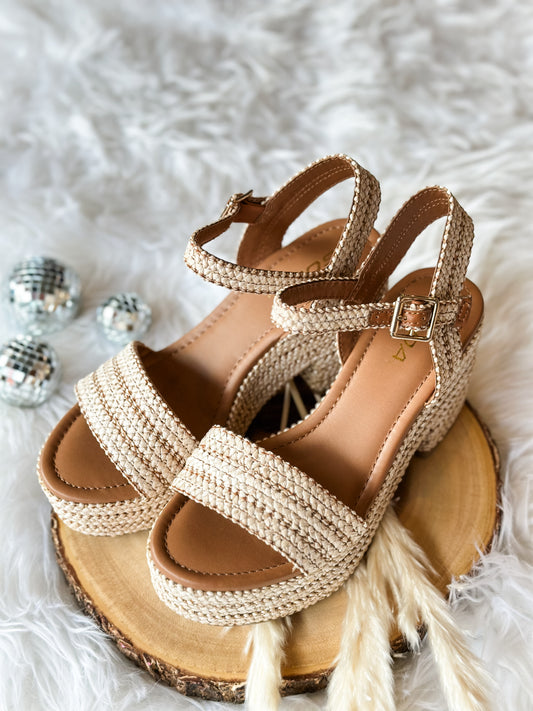 Castle Wedge Sandal