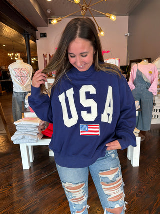 USA Varsity Embroidered Mockneck PREORDER ETA SHIP 5/13