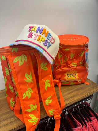 California Mango Backpack Cooler And Essentials