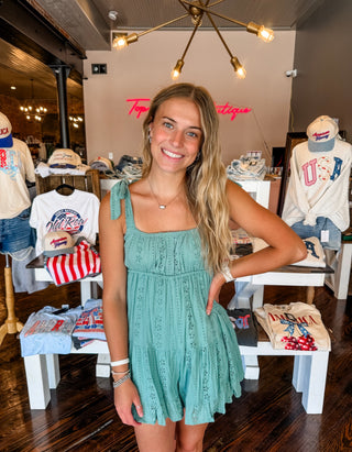 Spring Fling Sage Romper