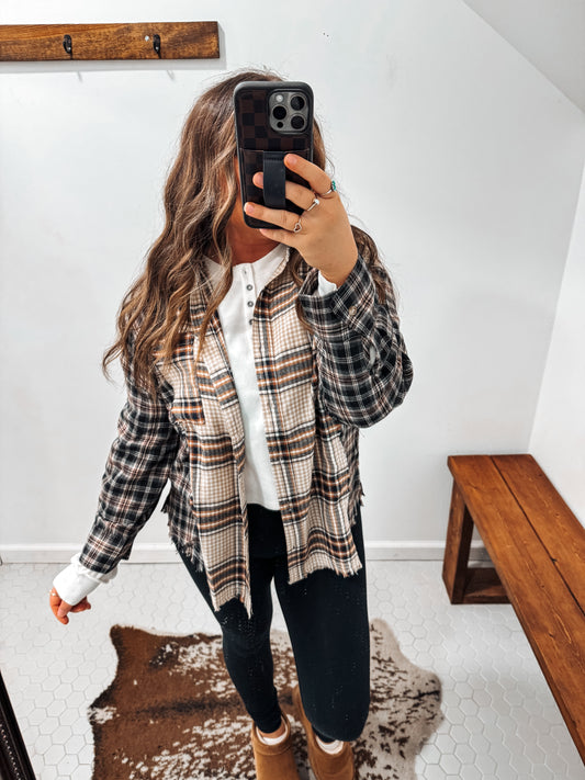 Carry On Plaid Top