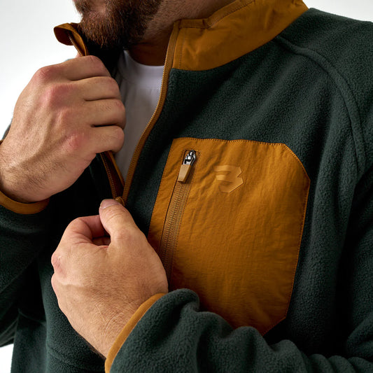 Men’s Burlebo Micro Fleece Olive Jacket