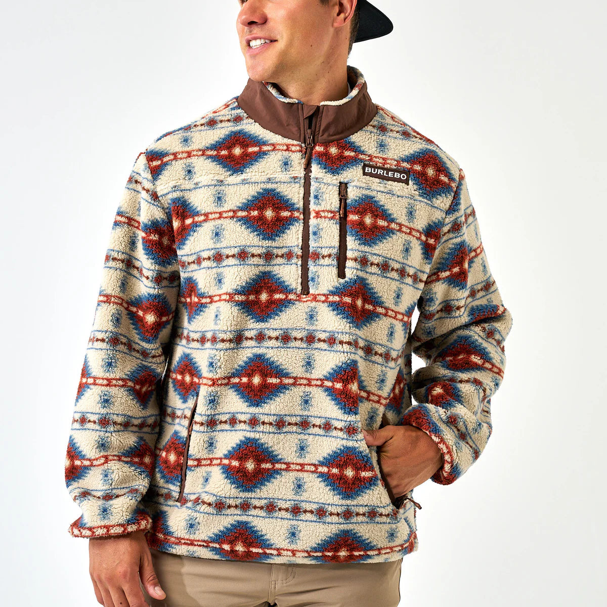 Men’s Burlebo Aztec Fleece Quarter Zip