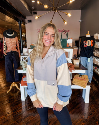 Stone & Sand Snap Pullover